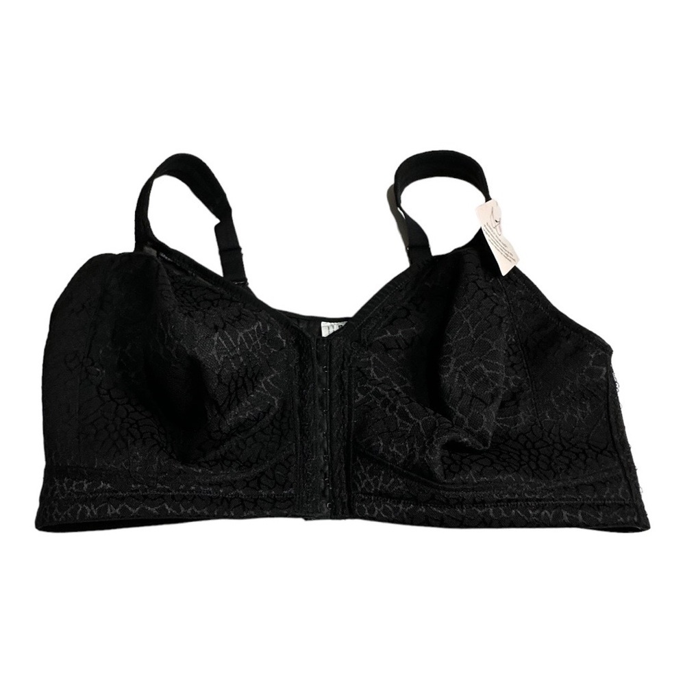 42G Front Closure wire free Black Bra